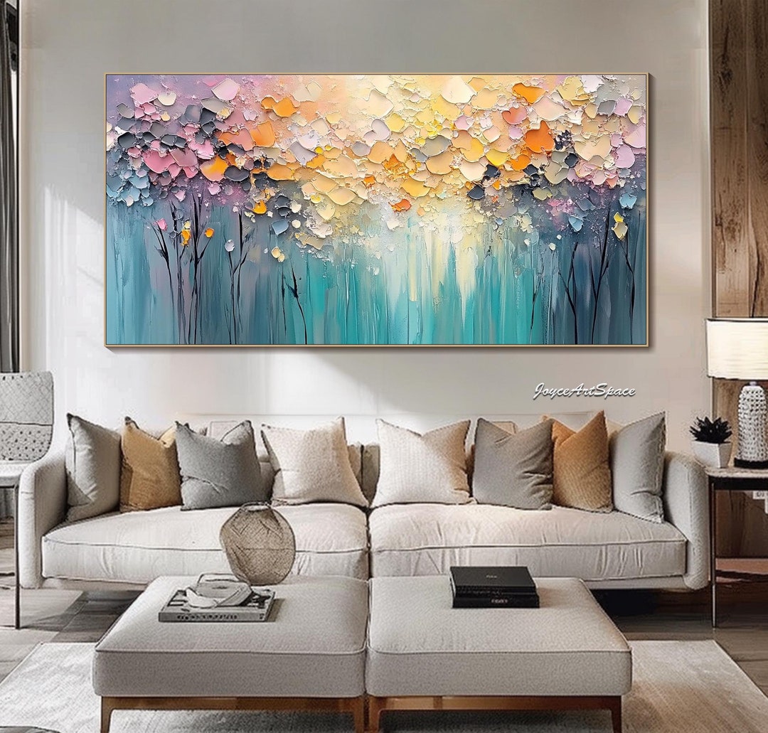 Large Abstract Wall Art Oil Painting on Canvas Original Colorful ...