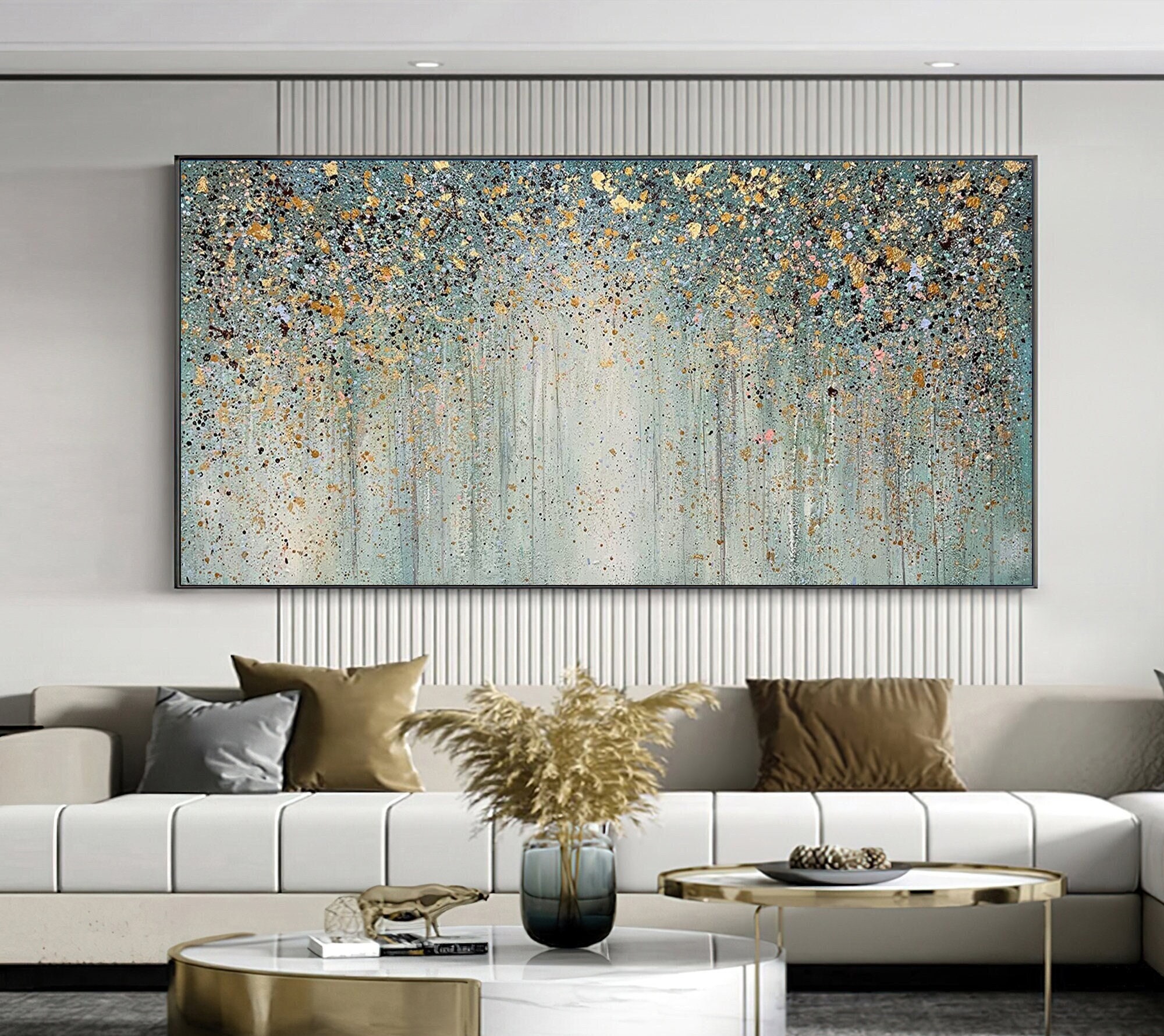 Brilliant Painting on canvas, Original Abstract Boho 3D wall art, Fancy landscape,MinimaList  living room acrylic painting,Hand painted art