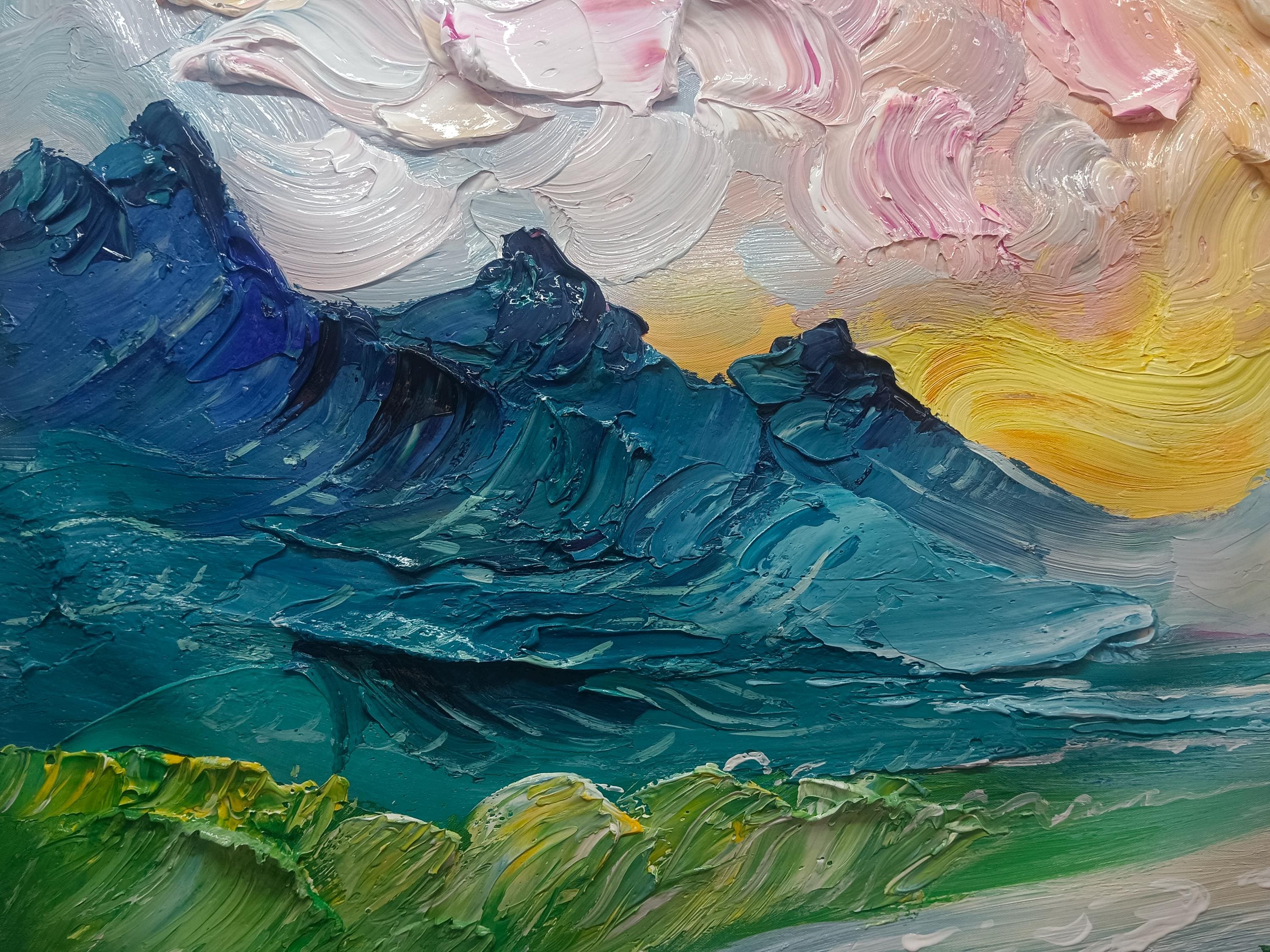 Abstract Textured Oil Painting on Canvas Original Textured Impasto ...