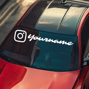 Custom Instagram Username Social Media Vinyl Decal Sticker for Car Window
