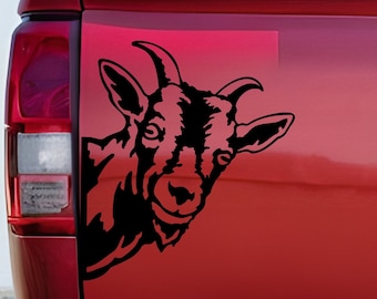 Peek a Boo Goat Vinyl Decal, Peek A Boo Animals Rear Window Decal