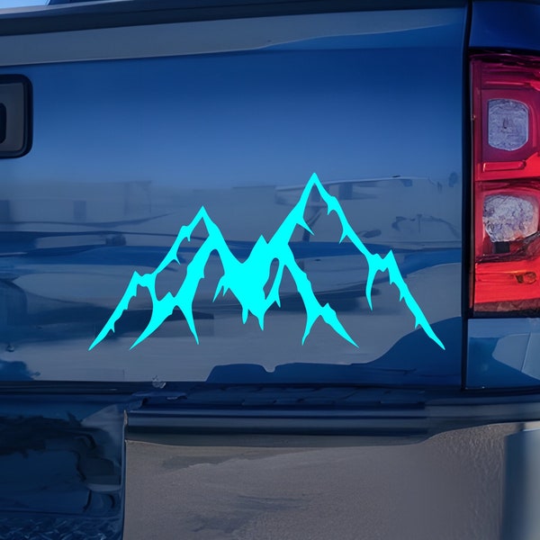 Mountain Range Vinyl Decal Sticker for Car Window, Water Bottle, Tumbler and more