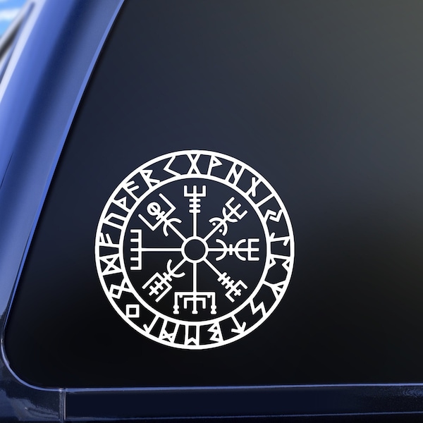 Viking Compass Decal, Vegvisir Viking Wayfinder Compass Vinyl Decal Sticker, Car Decal, Tumbler Decal