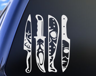 Halloween Horror Knife Set Vinyl Decal Sticker