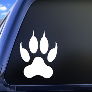 Wolf Paw Print Vinyl Decal Sticker,