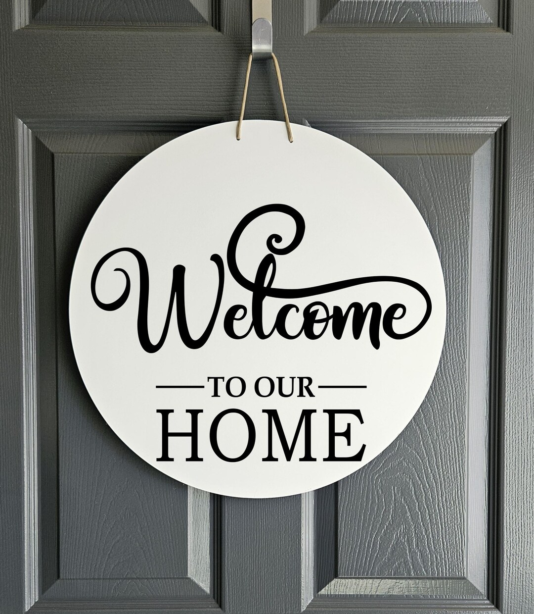 Welcome Door Decor, Welcome to Our Home Door Hanger, Front Door Decor ...