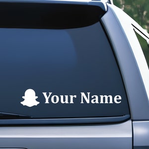 2X Snapchat Personalized Bubble Font Decal Stickers - Custom Social Media Vinyl For Cars-1047456