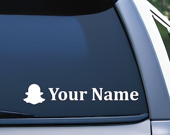 Custom Snapchat Username Social Media Vinyl Decal Sticker for Car Window