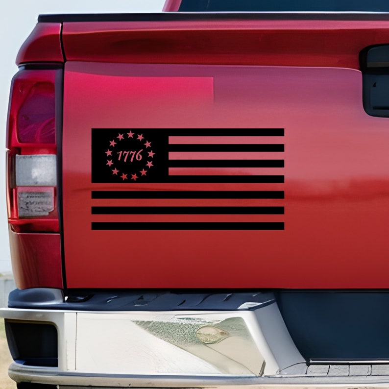 1776 Flag Decal, 1776 Flag Sticker, Independence Decal, - Etsy