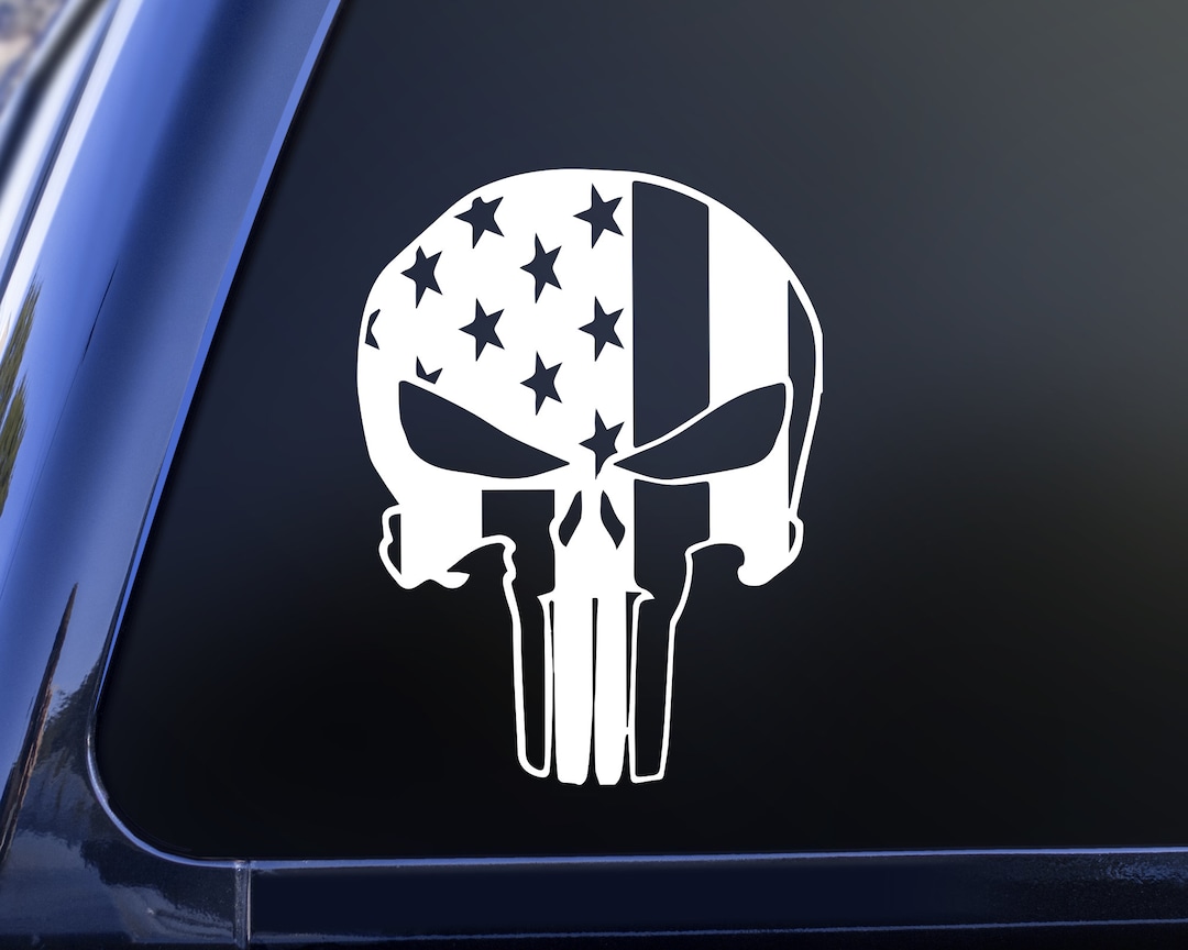 The Punisher Skull Vinyl Decals Phone Helmet Gun Mag 1" Stickers Set O – Kandy Vinyl Shop - Foto 9