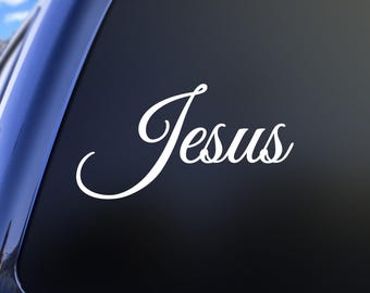 Jesus Vinyl Decal, Christian Car Window Sticker