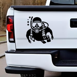 Scuba Diving Decal, Scuba Diver Decal, Car Window Decal