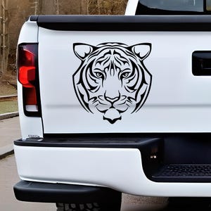 Tiger Decal, Tiger Face Decal, Tiger Strips Decal, Car Window Decal