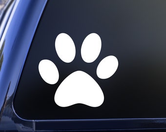 Dog Paw Print Vinyl Decal Sticker, Pet Decal, Animal Lover Decal, Dog Lover Decal, Dog Bowl Sticker