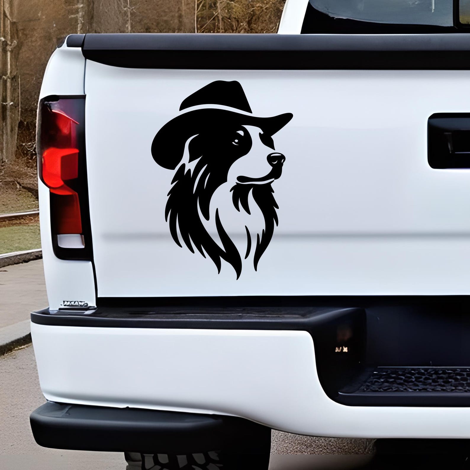 Australian Shepard Portrait Decal, Aussie Dog Car Window Decal - Etsy