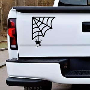 Spider Decal, Spider Web Decal, Hanging Spider Decal, Spooky Spider Web Decal