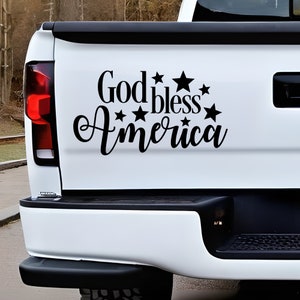 God Bless America Decal, Stars Decal