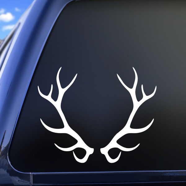 Elk Antlers Vinyl Decal Sticker, Bull Elk Antlers