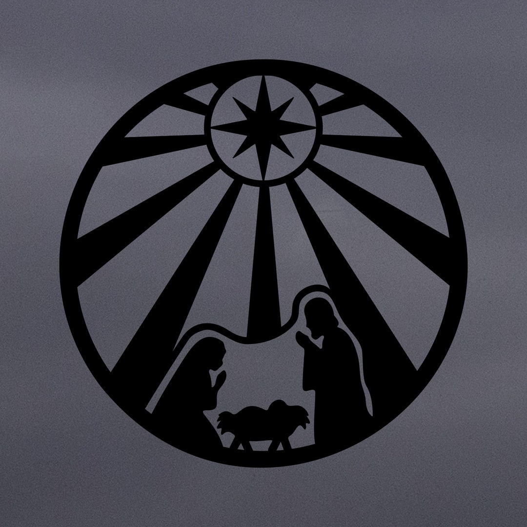 Nativity Scene Decal Christmas Decal Religious Decal Etsy