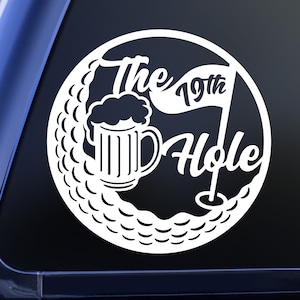 19th Hole Golf Decal, Golf Decal, Golf Pub Decal, Golf Bar Decal, Golf Cart Decal, Golf Accessories, Golf Gifts