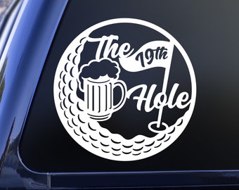 19th Hole Golf Decal, Golf Decal, Golf Pub Decal, Golf Bar Decal, Golf Cart Decal, Golf Accessories, Golf Gifts