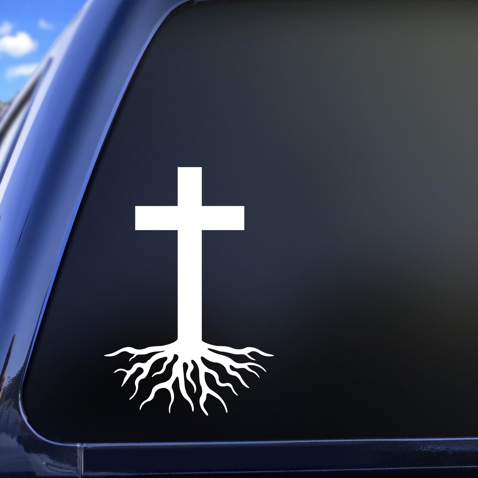 Coss With Roots Cross With Roots Decal, Rooted in Christ Decal - Etsy
