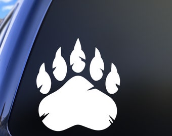 Bear Paw Print Vinyl Decal, Bear Claws Decal