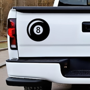 8 Ball Decal, Billiard Decal, Pool Hall Decal, Shooting Pool Decal