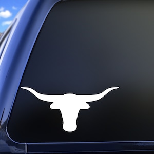 Longhorn Vinyl Decal Sticker, Longhorn Bull Vinyl Decal