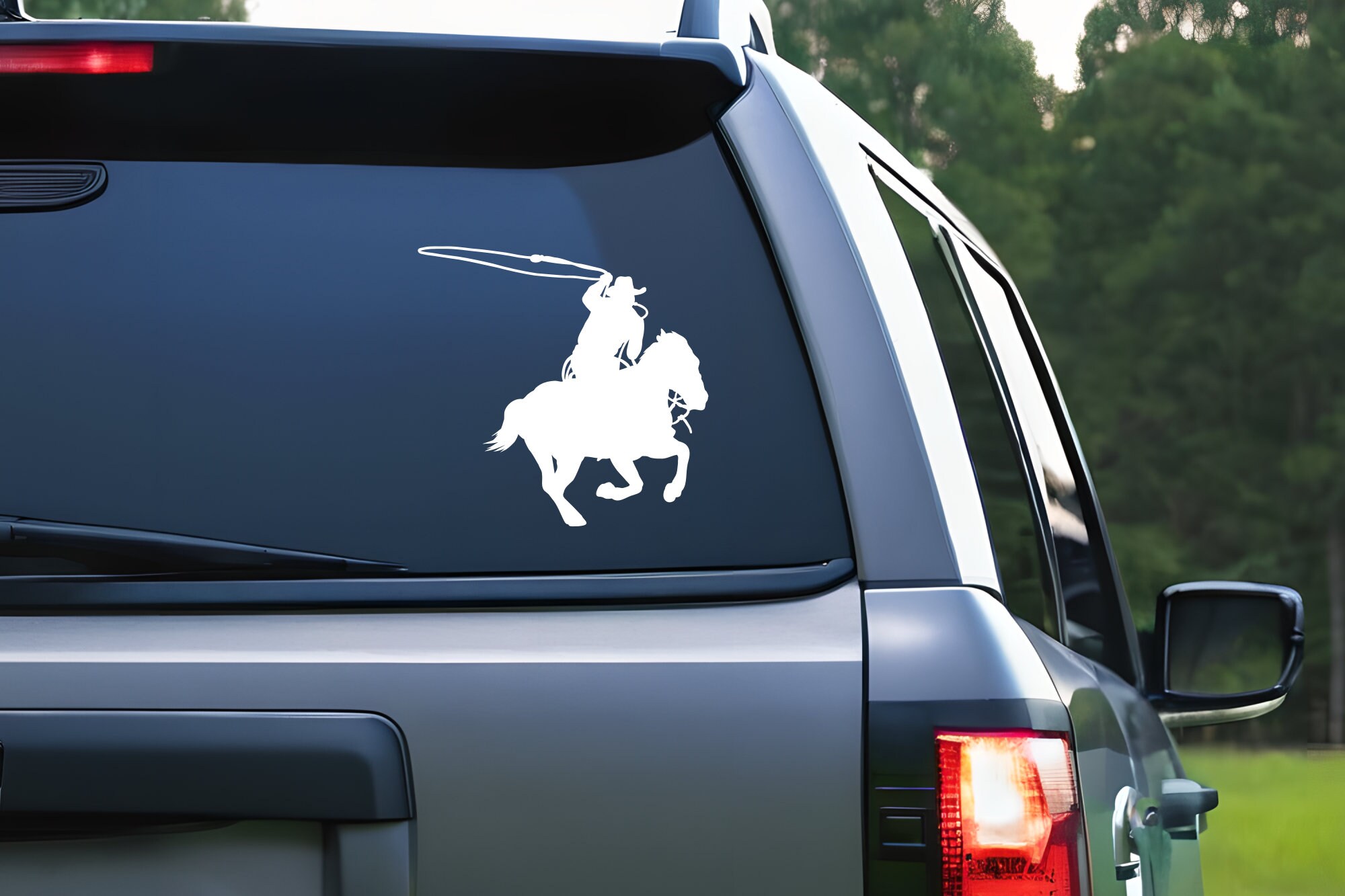 Calf Roping Sticker Calf Roping Vinyl Decal, Rodeo Car Window Sticker - Etsy