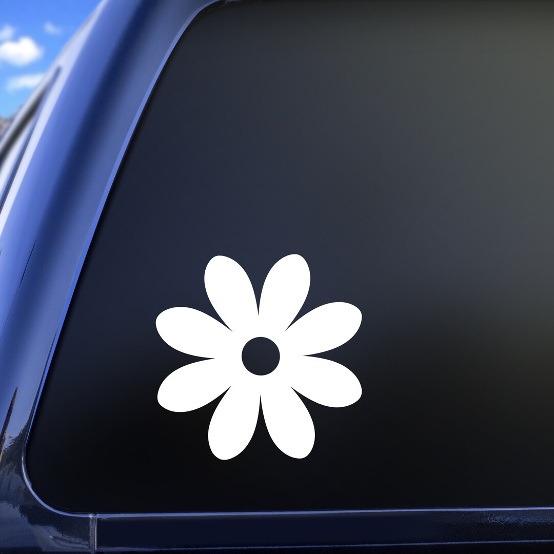 Daisy Car Decal: Glossy Vinyl Flower Window Sticker - Etsy
