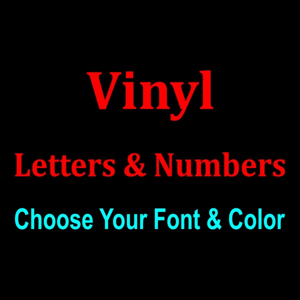Custom Number Decal | Custom Letter Decal | Tall Vinyl Decal | Large Vinyl Decal Sticker