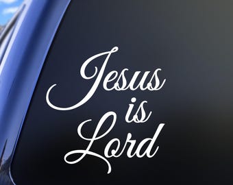 Jesus is Lord Decal: Christian Car Window Vinyl Decal