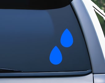Raindrop Decal, Rain Droplets, Rainfall Vinyl Decal