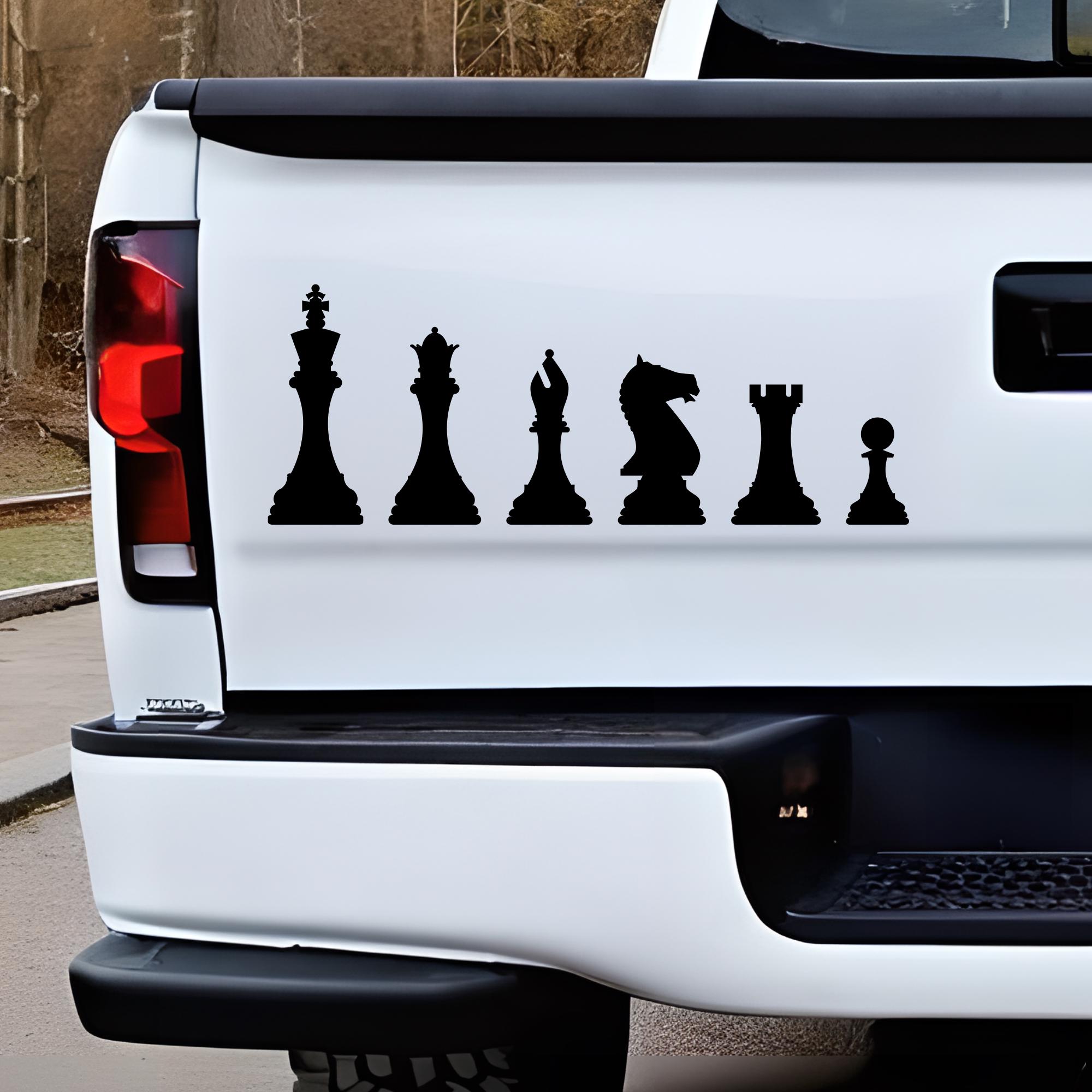 Chess Car Sticker Chess Pieces Vinyl Decal, Chessman Car Window Sticker - Etsy