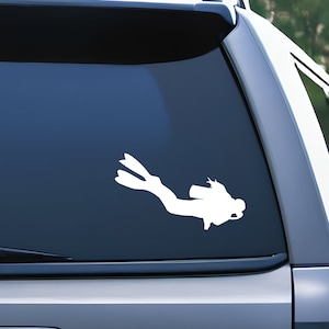 Female Scuba Diver Decal, Diving Woman Decal