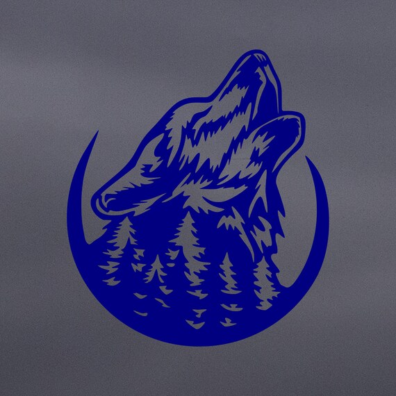 Wolf Decal Nature Decal Howling Wolf Decal Wildlife Decal Etsy