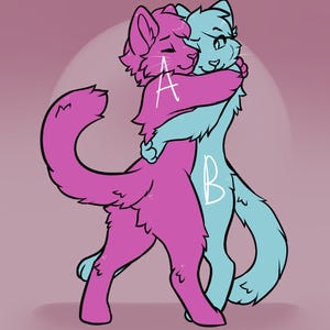 Kitty Hugs Base YCH - read description