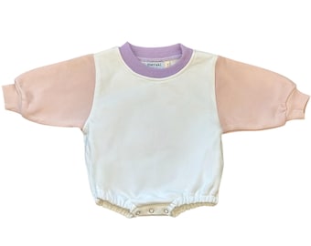 Color Block Bubble Romper