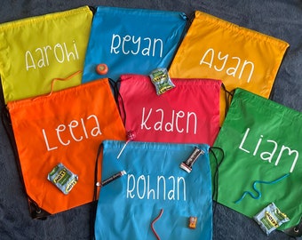 Custom Drawstring Bags, Personalized Name Drawstring Backpack, Lightweight Gym Bag, Yoga Bag, Workout Bag, Cinch Bag, Sports Team Bags,