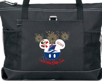 Personalized Anchors Away, Disney Cruise Tote Bag, Available in 7 colors