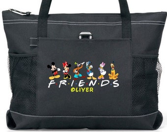 Personalized Mickey and Friends Tote Bag, Available in 7 colors