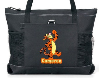 Personalized Tigger Tote Bag, Available in 7 colors
