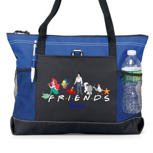Personalized Ariel and Friends, Little Mermaid Tote Bag, Available in 7 colors