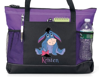 Personalized Eeyore Tote Bag, Available in 7 colors
