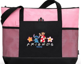 Personalized Lilo & Stitch, FRIENDS Tote Bag, Available in 7 colors