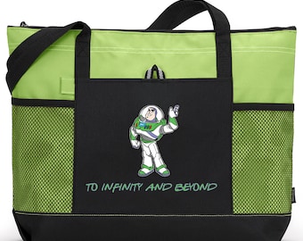 Personalized To Infinity and Beyond Toy Story Tote Bag, Available in 7 colors