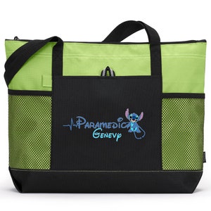 Personalized Stitch Paramedic, Nurse, CNA, MA Tote Bag, Available in 7 colors