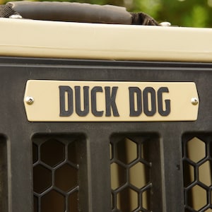 Gunner Kennel logo plate fits intermediate/large kennels