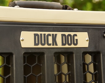 Gunner Kennel logo plate fits intermediate/large kennels